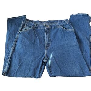 Dickies Carpenter Mens Jeans 38x32 Y2K Utility Street Work Relax Fit Dark Wash